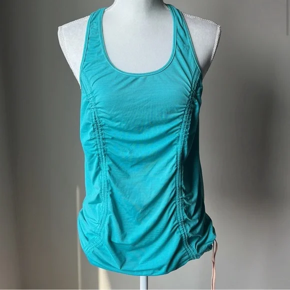 Lululemon I just wanna run tank- Blue Lagoon- size 12 - Picture 2 of 9